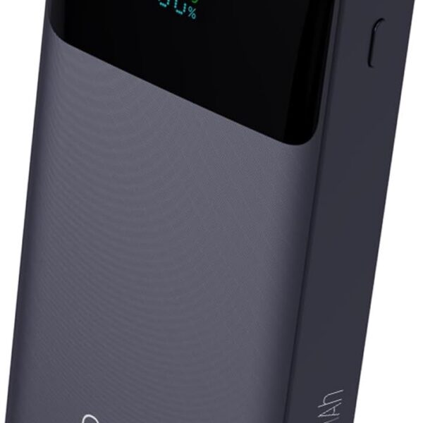 Power Bank Pro 20000mAh ELG: carga rápida, display digital e 2 portas USB-A para carregar seus dispositivos com segurança.