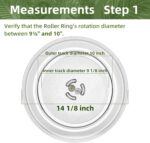 Prato de vidro Gemroom 36 cm para micro-ondas: reposição durável, compatível com Samsung e Whirlpool - Imagem 2