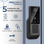 ProlockBR N3: fechadura inteligente IP65 com 5 formas de abertura para mais segurança, praticidade e controle. - Imagem 2