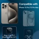 Proteja a lente do iPhone 15 Pro/Pro Max com o protetor JETech 9H HD transparente, caso-amigável, pacote com 3. - Imagem 2