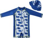 Pulpo Roupa de Piscina Bebê Menino com Chapéu by Acqua di Mare: proteção e conforto para o banho de sol e piscina.