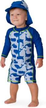 Pulpo Roupa de Piscina Bebê Menino com Chapéu by Acqua di Mare: proteção e conforto para o banho de sol e piscina. - Imagem 2