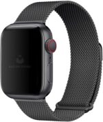 Pulseira Aço Magnética Milanes para Apple Watch, ajuste fácil, confortável e ideal para uso diário.