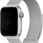 Pulseira Aço Magnética Milanese para Apple Watch: ajuste seguro, elegante e compatível com vários tamanhos.
