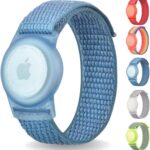 Pulseira Ajustável para AirTag: segurança e conforto para crianças e idosos, com ajuste firme e múltiplas cores.