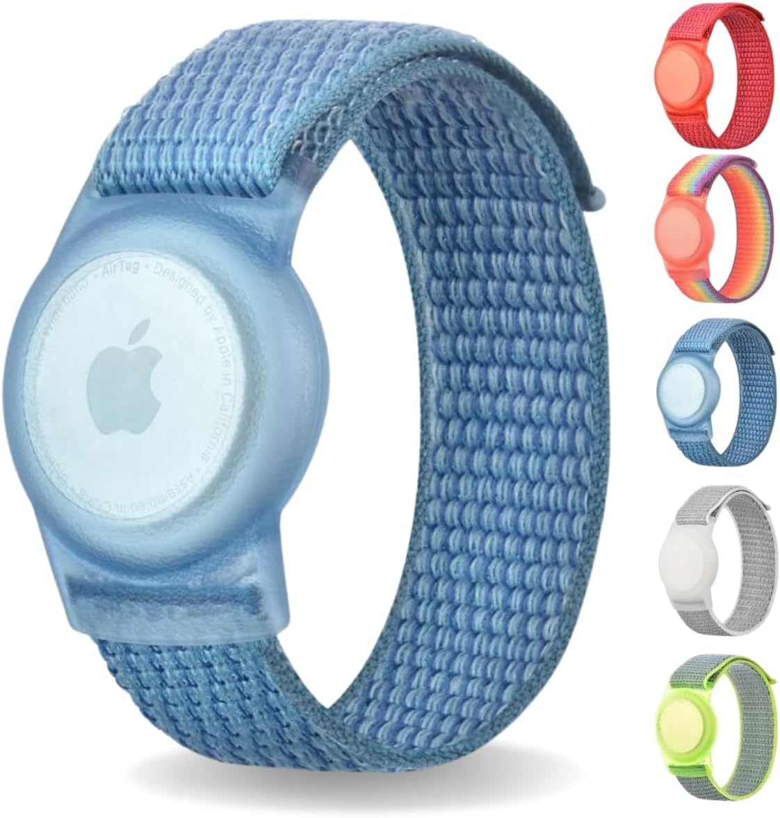 Pulseira Ajustável para AirTag: segurança e conforto para crianças e Pulseira Ajustável para AirTag: segurança e conforto para crianças e idosos, com ajuste firme e múltiplas cores.