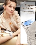 Pulseira Apple Watch em aço inoxidável: elegante, resistente e compatível com 38mm a 49mm. - Imagem 2