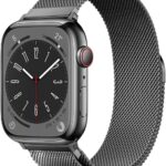 Pulseira BRG para Apple Watch em aço inoxidável com fecho magnético: ajuste fácil, elegante e compatível com vários modelos.