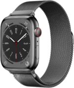 Pulseira BRG para Apple Watch em aço inoxidável com fecho magnético: ajuste fácil, elegante e compatível com vários modelos.