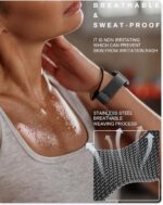 Pulseira BRG para Apple Watch em aço inoxidável com fecho magnético: ajuste fácil, elegante e compatível com vários modelos. - Imagem 2