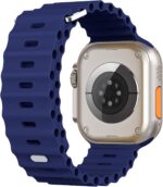 Pulseira Foufousun Ocean para Apple Watch Ultra: silicone macio, confortável e ideal para esportes e uso diário. - Imagem 2
