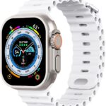 Pulseira Foufousun Ocean para Apple Watch Ultra: silicone macio, esportiva e confortável para uso diário e treinos