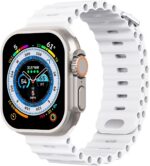 Pulseira Foufousun Ocean para Apple Watch Ultra: silicone macio, esportiva e confortável para uso diário e treinos