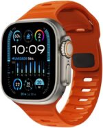 Pulseira Mariner para Apple Watch em silicone resistente: conforto, ajuste perfeito e estilo para 42mm, 44mm, 45mm e Ultra 49mm.