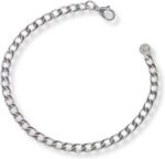 Pulseira Masculina Corrente Grumet 3mm de Aço Inox Prateado: estilo durável para comprar com segurança e elegância.