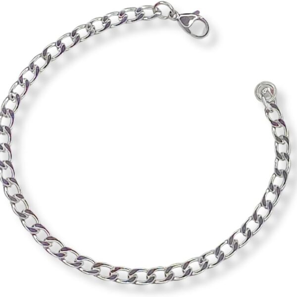 Pulseira Masculina Corrente Grumet 3mm de Aço Inox Prateado: estilo durável para comprar com segurança e elegância.