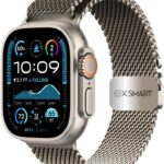 Pulseira Milanese para Apple Watch: aço inox, fecho seguro e ajuste elegante para Ultra e Series 3 a 10.