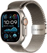 Pulseira Milanese para Apple Watch: aço inox, fecho seguro e ajuste elegante para Ultra e Series 3 a 10.