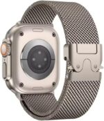 Pulseira Milanese para Apple Watch: aço inox, fecho seguro e ajuste elegante para Ultra e Series 3 a 10. - Imagem 2
