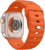 Pulseira MoKo de silicone para Apple Watch Ultra e Series 1-11, confortável, resistente ao suor e ideal para esportes.