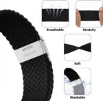 Pulseira Nepfaivy trançada e elástica para Apple Watch, confortável, ajustável e ideal para uso diário. - Imagem 2
