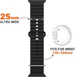 Pulseira Ocean de silicone para Apple Watch Ultra 49/45/44/42 mm, confortável e resistente para uso diário. - Imagem 2