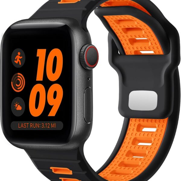 Pulseira Odbeai para Apple Watch Ultra, esportiva em silicone, confortável e compatível com 42 a 49 mm