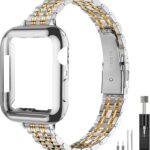 Pulseira QUNDAXI de aço inox para Apple Watch, fina e elegante, luxo feminino para uso diário