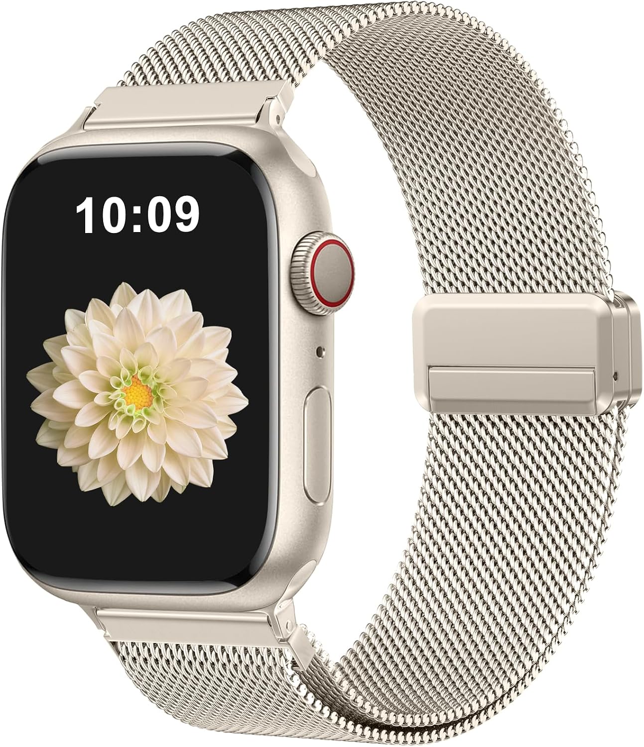 Pulseira Zedoli Milanesa magnética em aço inox compatível com Apple Pulseira Zedoli Milanesa magnética em aço inox compatível com Apple Watch, ajuste seguro e elegante para 38 a 49 mm
