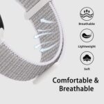 Pulseira de Nylon Lenrao para Apple Watch, leve, esportiva, unissex e ajustável com fecho de laço. - Imagem 2