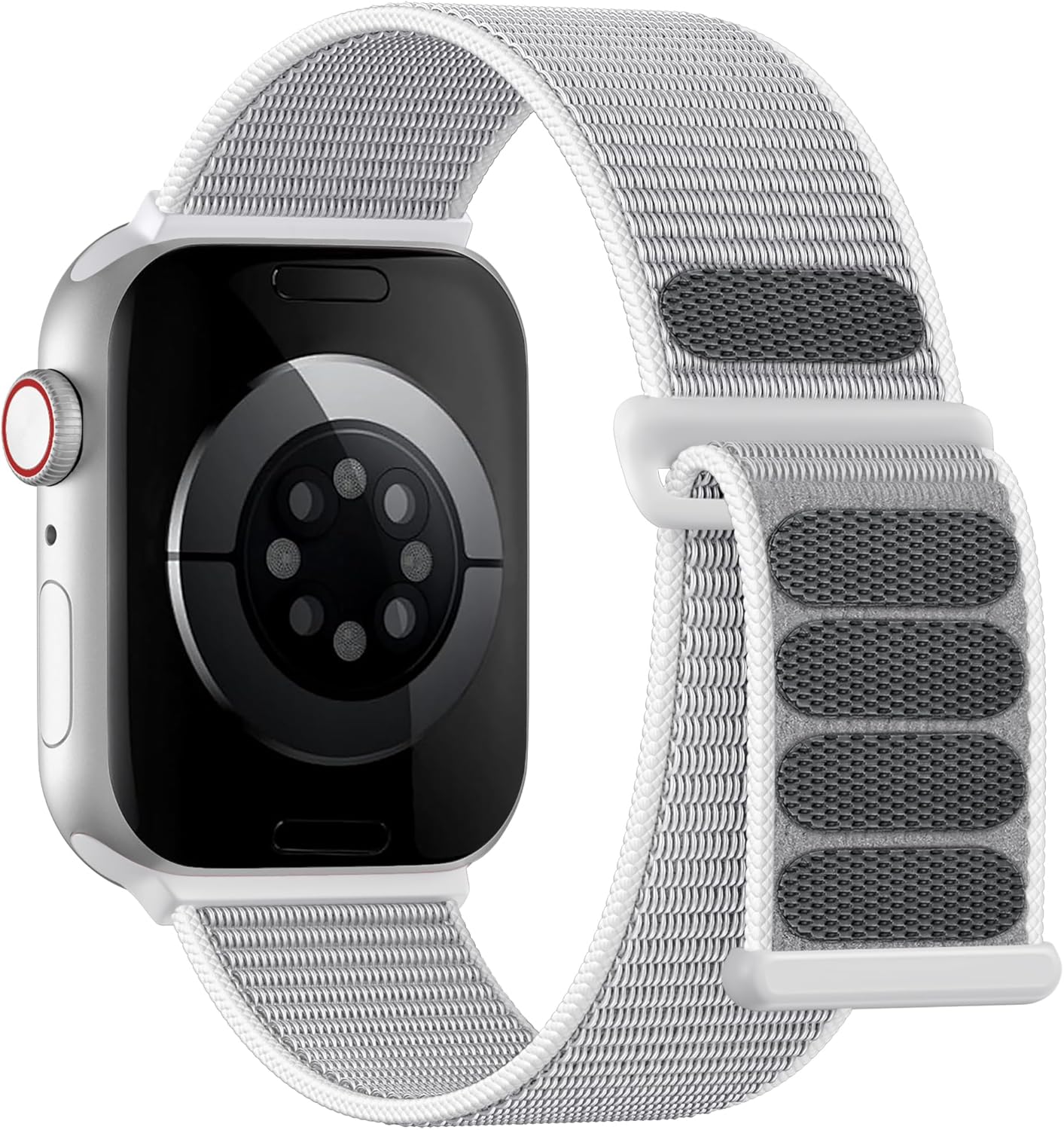 Pulseira de Nylon Lenrao para Apple Watch, leve, esportiva, unissex Pulseira de Nylon Lenrao para Apple Watch, leve, esportiva, unissex e ajustável com fecho de laço.