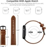 Pulseira de couro EDIMENS para Apple Watch: estilo, conforto e compatibilidade com séries 1 a 8 e SE2, de 49 mm a 42 mm. - Imagem 2