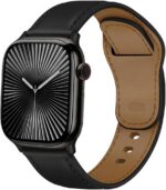 Pulseira de couro genuíno para Apple Watch: elegância, conforto e compatibilidade com séries 11 a 1, SE e Ultra 3/2.