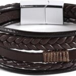 Pulseira de couro masculina trançada: estilo e personalidade para presentear pai, filho ou namorado