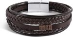 Pulseira de couro masculina trançada: estilo e personalidade para presentear pai, filho ou namorado