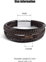 Pulseira de couro masculina trançada: estilo e personalidade para presentear pai, filho ou namorado - Imagem 2