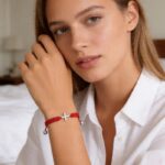 Pulseira de cruz vermelha ajustável com contas, joia de praia elegante para presentear no verão - Imagem 2