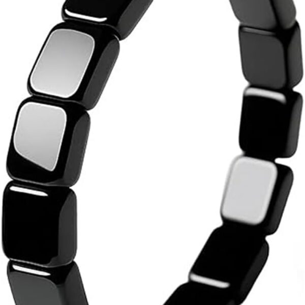 Pulseira de hematita masculina com pedras naturais: estilo, energia e confiança para presentear com intenção.