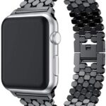 Pulseira de metal escama de peixe de dragão para Apple Watch, compatível com 38 a 49 mm e séries 1 a 10, 100% versátil.