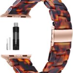 Pulseira de resina premium compatível com Apple Watch, confortável, elegante e durável para séries 1 a 10 e SE