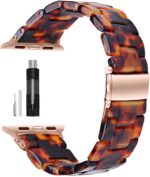 Pulseira de resina premium compatível com Apple Watch, confortável, elegante e durável para séries 1 a 10 e SE