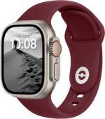 Pulseira esportiva DONEGANI para Apple Watch, silicone confortável, unissex e compatível com vários tamanhos.