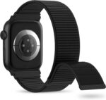 Pulseira esportiva de nylon para Apple Watch, respirável e ajustável, compatível com séries 10 a 3.