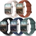 Pulseira esportiva de silicone à prova d’água para Apple Watch, confortável, resistente e ideal para uso diário