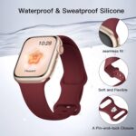 Pulseira esportiva de silicone para Apple Watch: macia, ajustável e compatível com vários tamanhos. - Imagem 2