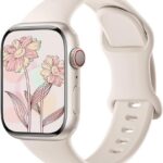 Pulseira esportiva de silicone xsmart para Apple Watch, macia, impermeável e confortável em vários tamanhos.
