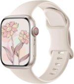 Pulseira esportiva de silicone xsmart para Apple Watch, macia, impermeável e confortável em vários tamanhos.