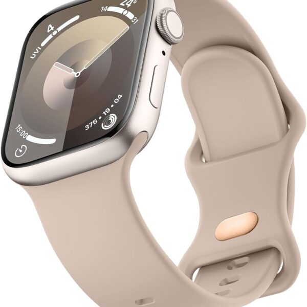 Pulseira esportiva unissex para Apple Watch: conforto, ajuste perfeito e resistência ao suor para uso diário.