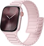 Pulseira magnética para Apple Watch: ajuste seguro, conforto e fixação forte para treinos e uso diário.