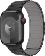 Pulseira magnética para Apple Watch com ajuste seguro e confortável, ideal para esportes e uso diário.